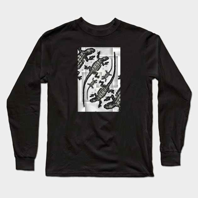 Grey Lizards Long Sleeve T-Shirt by Borges